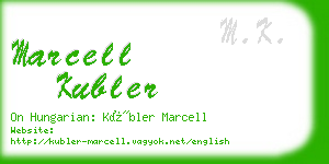 marcell kubler business card